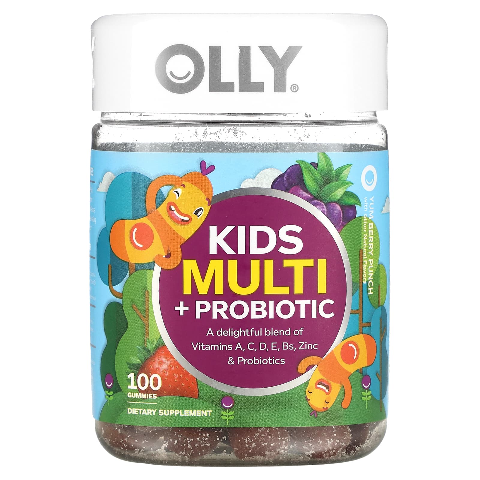 

OLLY, Kids Multi + Probiotic, Yam Berry Punch, 100 gummies