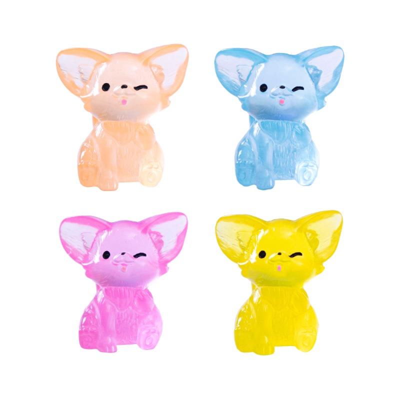 Luminous Auricle Fox Figurine Decorative AccessoriesMicro-landscape Mini Desktop Ornaments