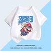 2026 Super Mario and Luigi Anime Childrens Cotton Shortsleeved Tshirt Cartoon Game Trendy Top for Boys Casual Short Sleeves