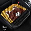 Adorable Cartoon Natural Wooden Bead Car Seat Cushion – Handmade, Breathable & All-Season Comfort