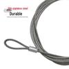 304 Stainless Steel Wire Rope Crimped Aluminum Sleeve Clothesline Safety Cable for Lighting Suspension and Anti-theft Hanging.