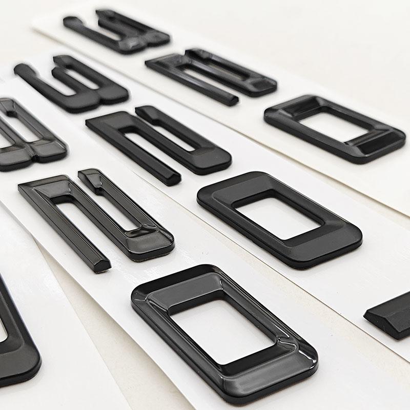 3D ABS Matte Black Car Letters Logo 320d 320i Emblem Sticker Rear Trunk Badge For BMW 320d 320i E90 E91 F30 F31 Auto Accessories