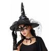 Čarodějnický klobouk Síťovaná příze Kryt Design motýlů Dámský cosplay klobouk Halloweenská tématika Magický záhadný doplněk