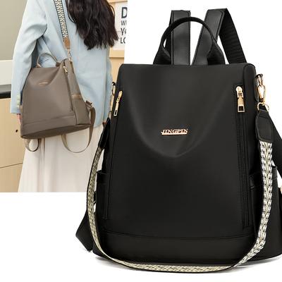 Zaino da donna di grande capacità, borsa a tracolla multifunzionale Oxford per mamma di mezza età