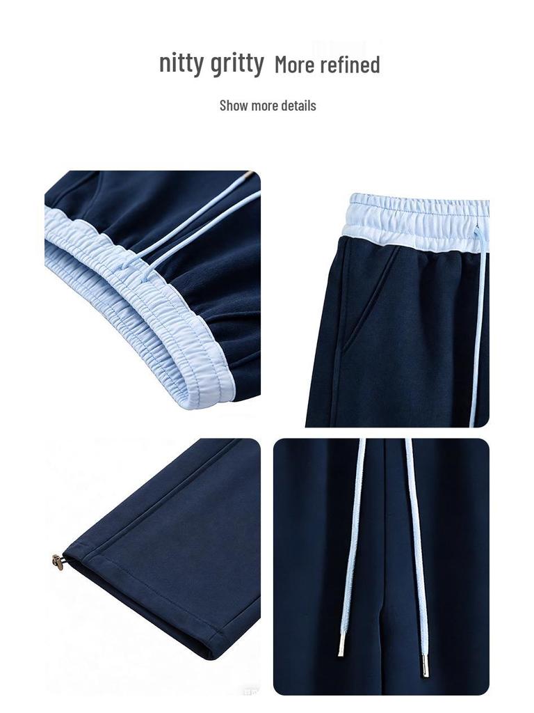 Spring 2026 Stylish Loose Casual Straight-Leg Pants for Middle and High School Girls