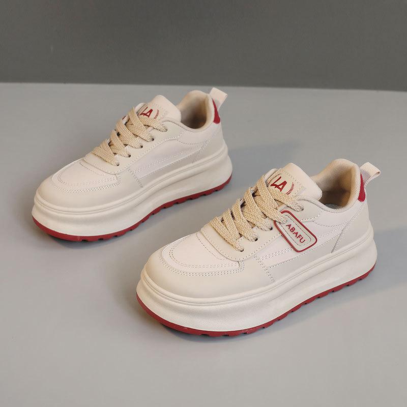 Fashion Spring New Women Small White Shoes 2025 Trendy Thick Bottom Womans Casual Sneakers Vulcanized Shoes Student Board Shoe De Mujer
