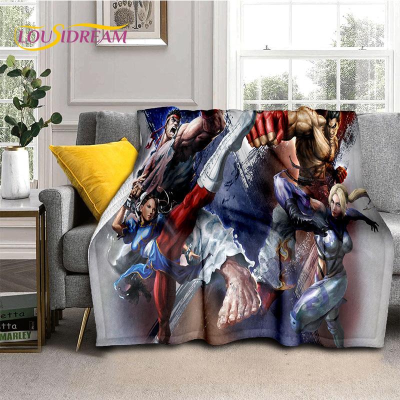 Lastest Retro Game Street Fighter SF Soft Blankets,Keep Warm Throw Blanket Comfortable Blanket for Picnic Beds Sofa Home Bedroom