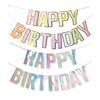 Πανό Happy Birthday με Γκλίτερ σε Χρώματα Μακαρόν – Προσαρμόσιμη Διακόσμηση Πάρτι