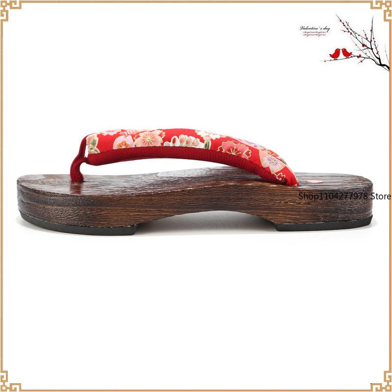 Fashion Japanese Traditional Geta Flat Bottom Unisex Wooden Paulownia Clog Man Woman Ninja Cosplay Shoes Flip Flop Summer Sandals 2025