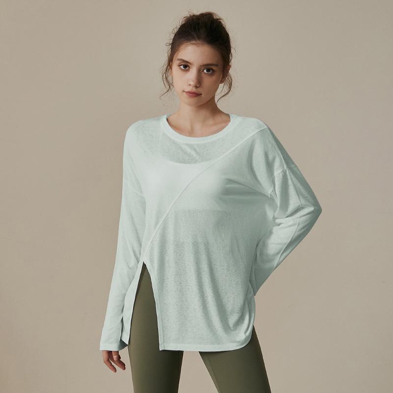 Top Fitness da Donna Estivo a Manica Corta, Vestibilità Larga, per Yoga & Pilates