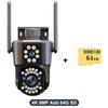 Nová EU 6K 12MP WIFI IP venkovní kamera s 8x zoomem Sledování pohybu se třemi objektivy PTZ 4K videokamera Vodotěsné sledování Zabezpečení