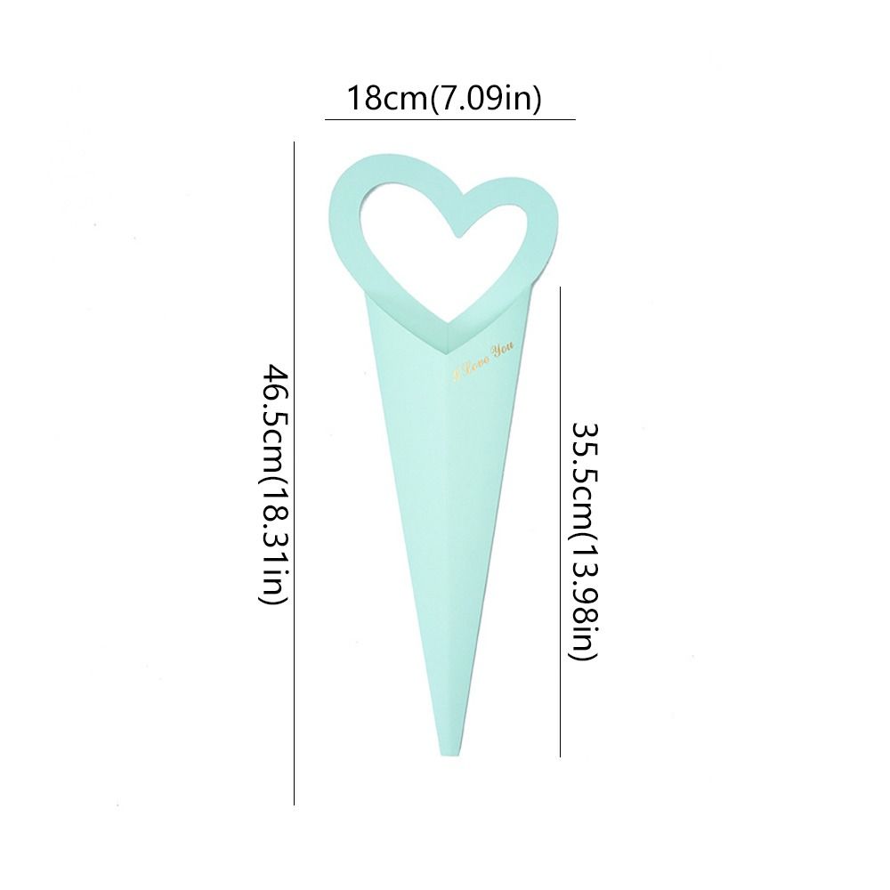 10pcs Romantic Heart Single Flower Box Paper Bouquet Packaging Box Wedding Birthday Party