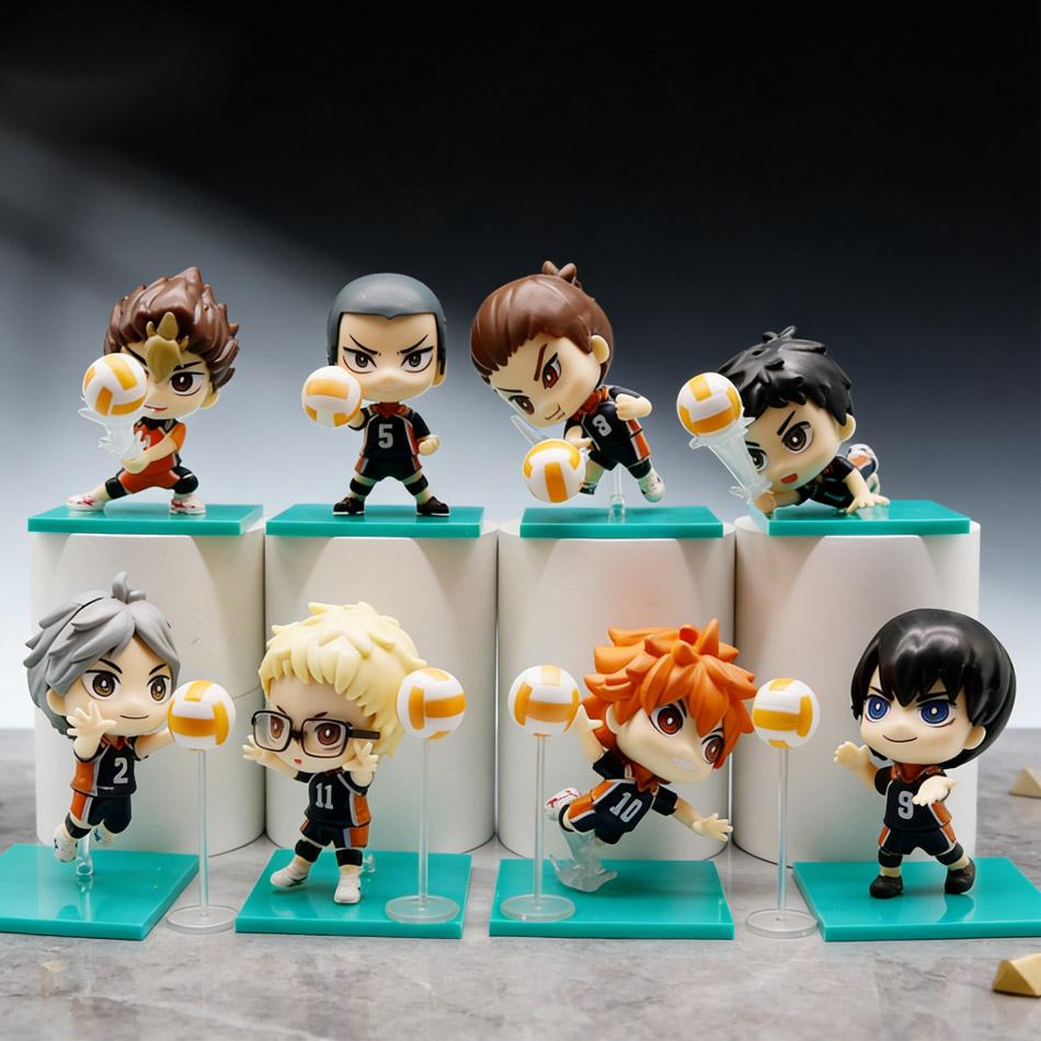 Best 8pcs Haikyuu!! Multi-character Action Version Cute Anime Figures Models Collectible Toys, Kids Gift & Christmas Gift
