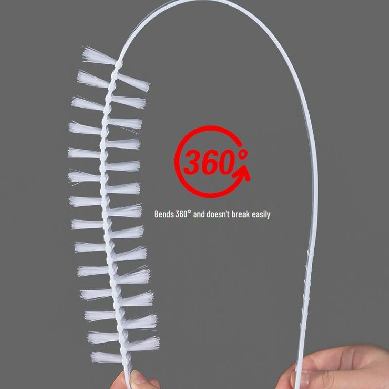 Long Bristle Cleaning Brush for Washing Machine Drum & Interior Walls, Impeller & Air Conditioner Crevices