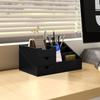Desk Organizer 2 Drawers Storage Box Office Box Organization Black 33 x 20.5 x 15.5 cm