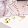 L248 Factory water drop geometric ins style individual minimalist light luxury sweater chain necklace available for co