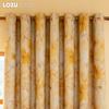 1PC LOZUJOJU Nordic Pastoral Style Yellow Printed Curtains Fully Blackout Curtain for Bedroom Living Room Balcony Window for Home Decor