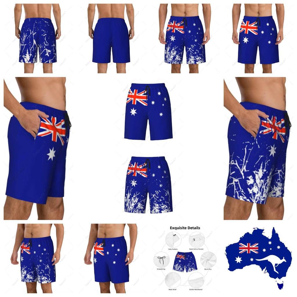 Boxing Shorts Pants Australia 3D Print Fighting Training MMA Mixed Martial Art Unisex Men Women Quick Dry Fitness Gym Sport Workout Casual Streetwear