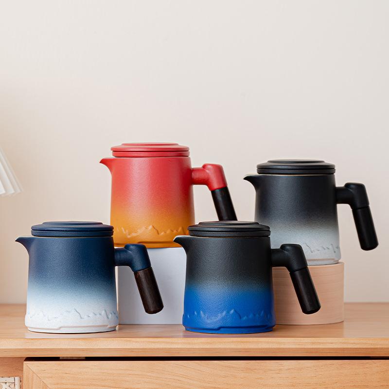 Travel Tea Set Outdoor Camping Portable Tea Set Black Pottery Kuaike Cup One Pot Two Cups Storage Bag Business Gifts