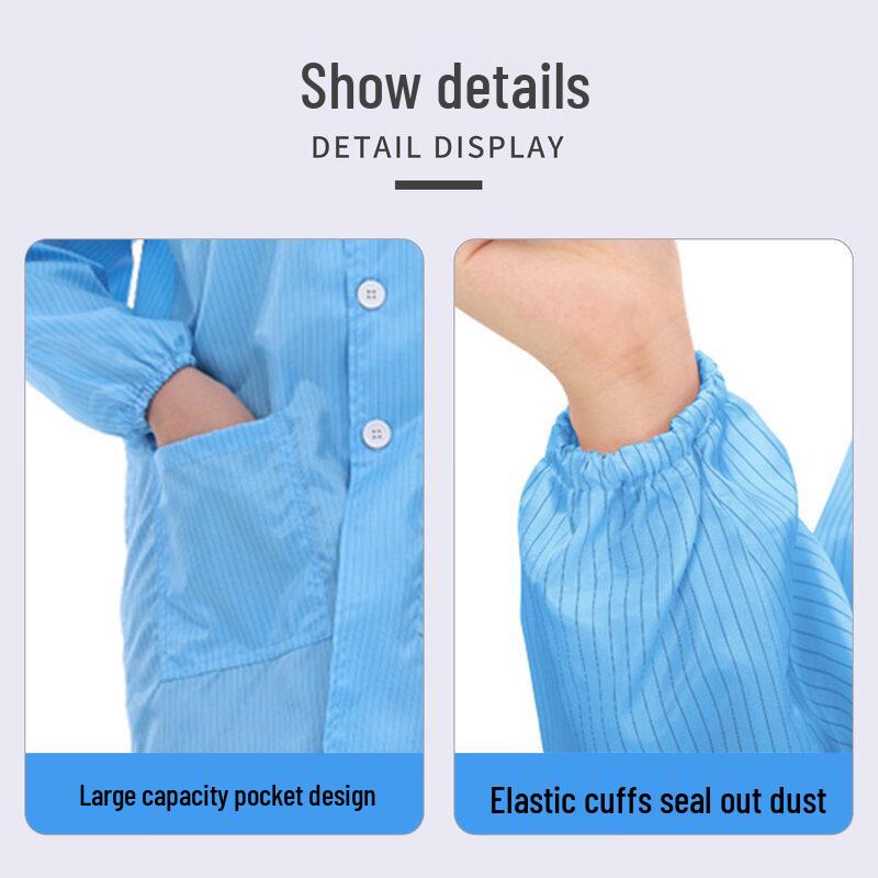 Cleanroom Anti-static Button-Front Lab Coat