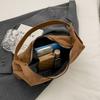 Large Capacity Hobo Bag Solid Color Tote Bag Simple Suede Shoulder Bag  Autumn and Winter