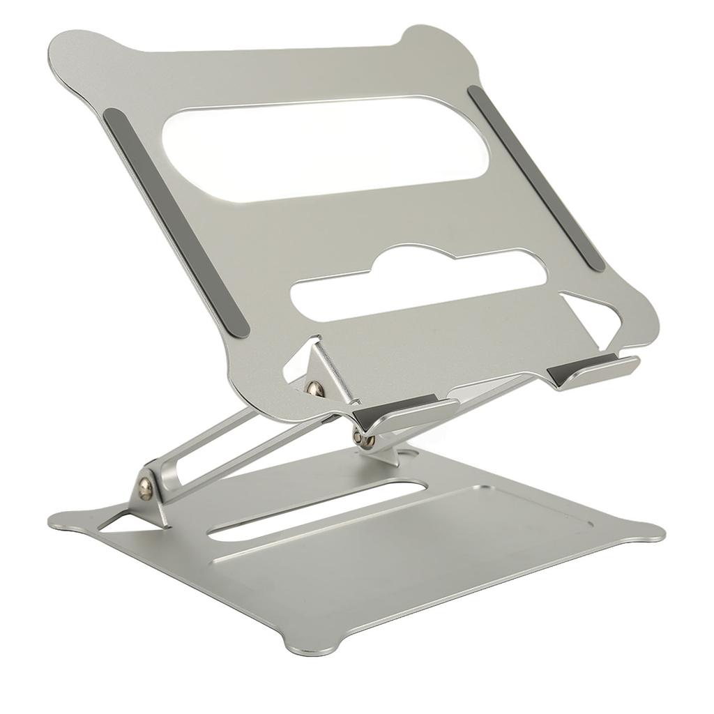 Suport pentru laptop, argintiu, portabil, pliabil, retractabil, ridicat, cu unghi reglabil, din aliaj de aluminiu