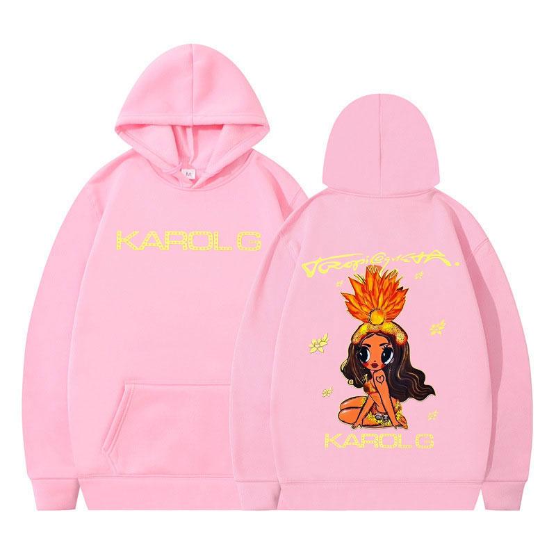 Karol G Tropicoqueta 2025 Hot Sale Album Hoodie Men's Women Fashion Sweatshirts Autumn Winter Long Sleeves Casual Tracksuit Tops