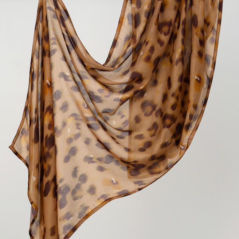 Ins Style Printed Thin Gauze Scarf Personalized All-match Sunscreen Large Shawl Long Women's Headscarf
