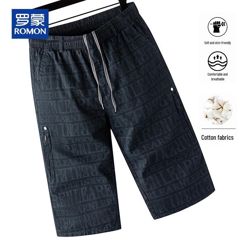 Romon Men s Casual Capri Shorts 5XL