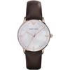 Gianni Small Mother of Pearl Dial Brown Leather Ladies Quartz Watch AR1601