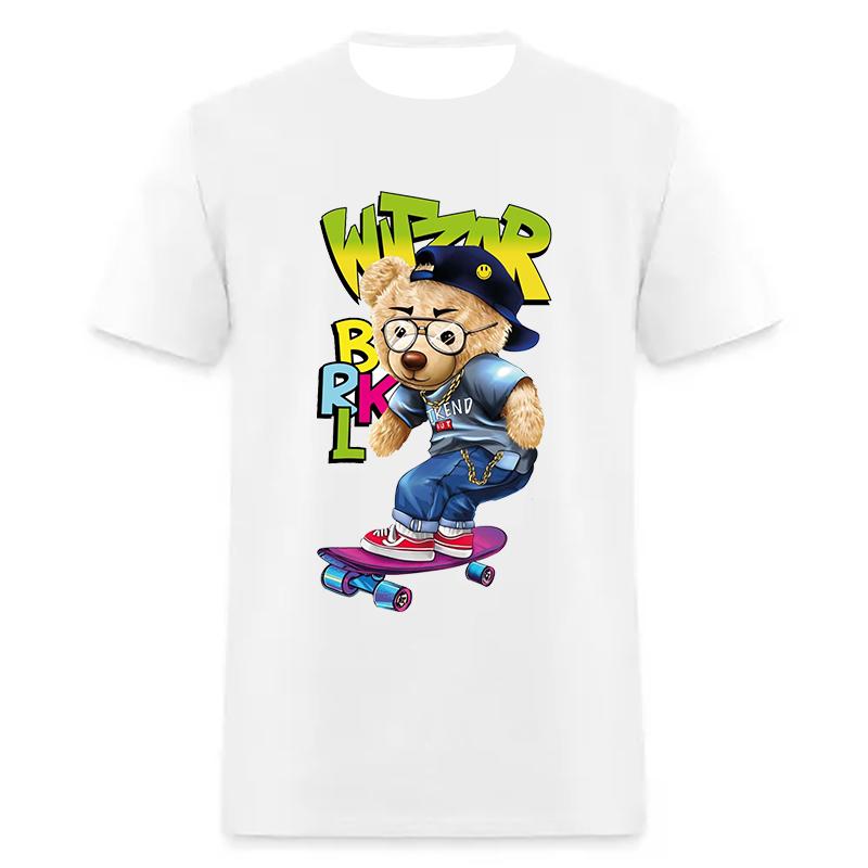 White Short Sleeves T-Shirt For Women Men Disney Mickey Minnie Cotton New In Tops & Tee Fashion Clothing Daily Casual Streetwear