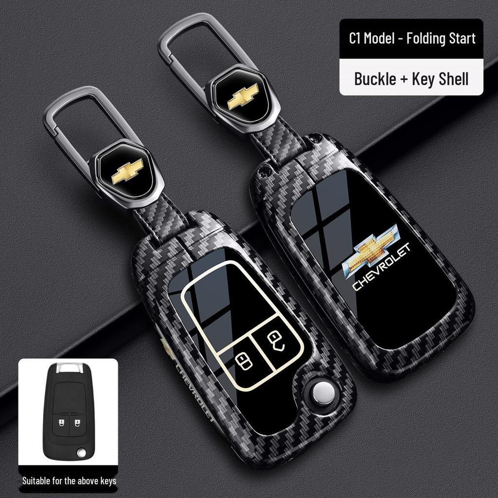 Chevrolet Schlüsselabdeckung für Cruze, Cavalier, Malibu XL, Equinox, Trax (Kohlefaser)
