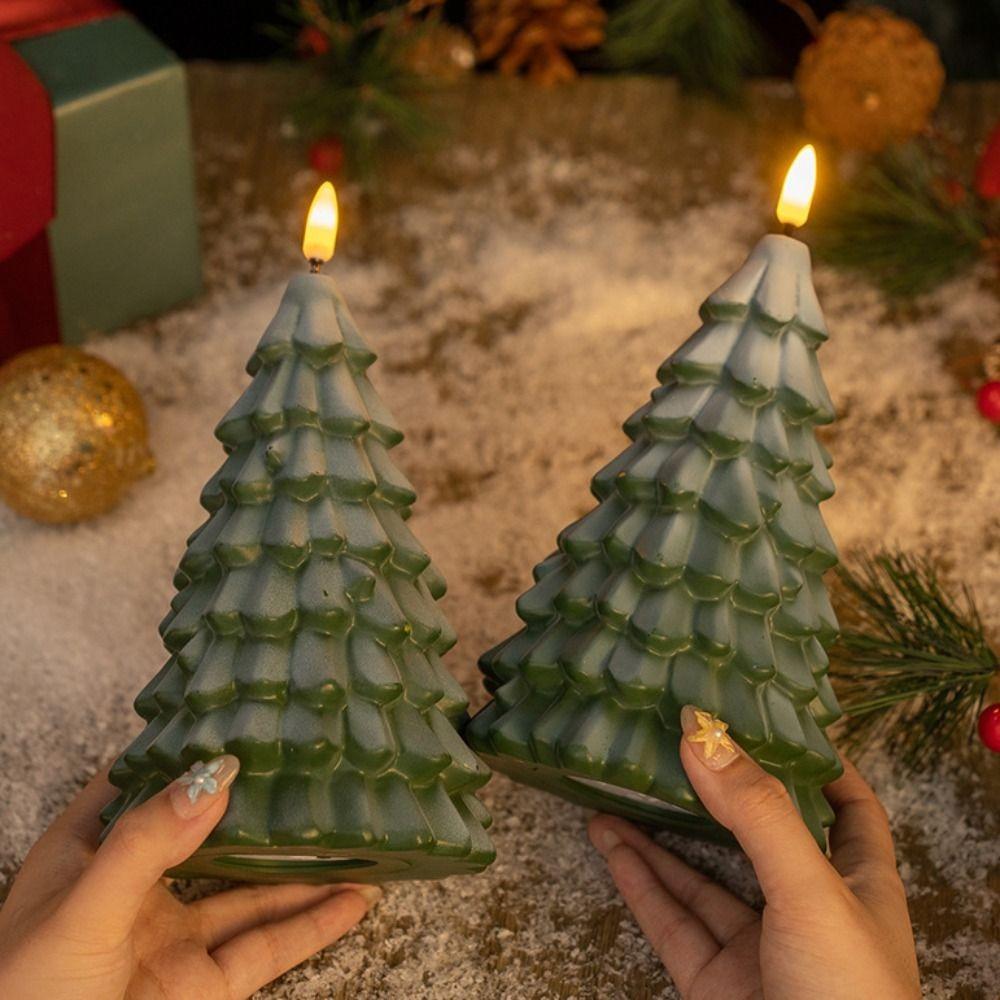 Glowing Christmas Tree Night Light LED Bedside Sleeping Light Cute Christmas Tree Ornament  Party