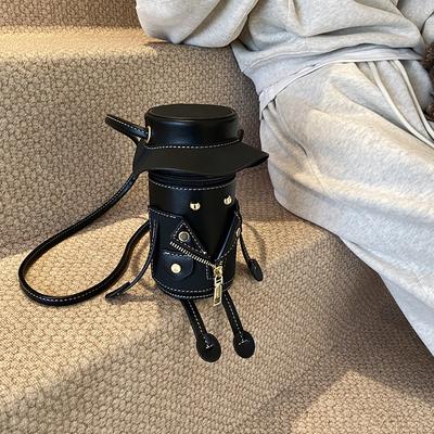 Niche Cartoon Shoulder Bag Trendy Personality Cute Villain Pen Holder Bag Oblique Span Women's Bag Hat Bag