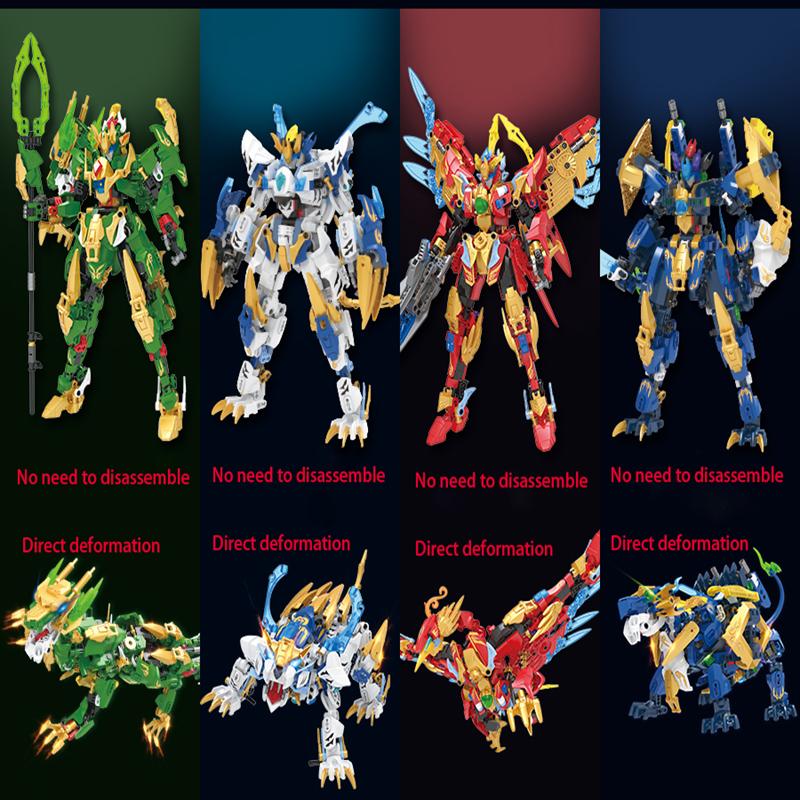 F5-A0001-A0004 Morphing Mecha series 2-in-1 robot puzzle assembling model aldults birthday building blocks toy gift