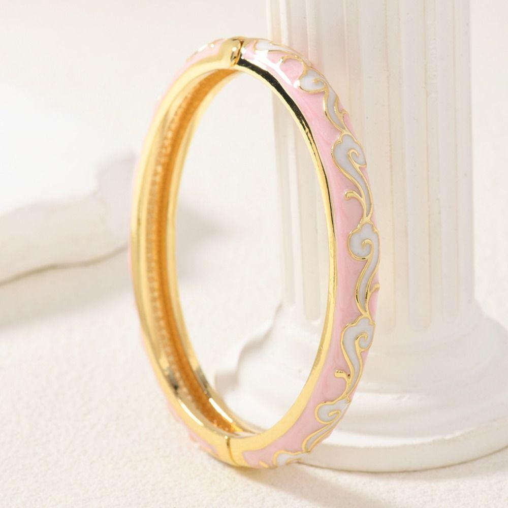 Dvojitý náramek Vintage Cloisonne náramek Tradiční dámský náramek šperky dárky