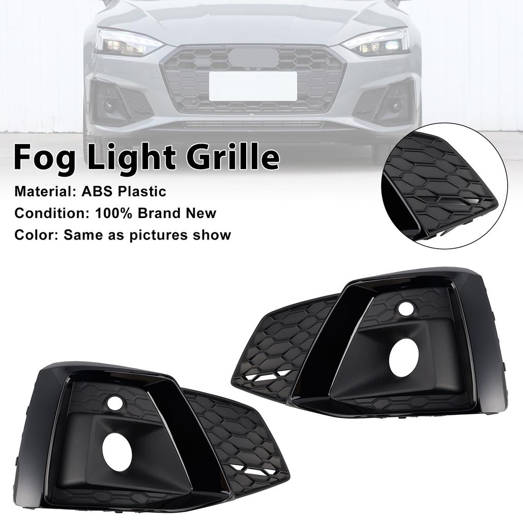 2PCS Front Bumper Fog Light Cover Grille 8W6807682T3Q7 Fit A5 S5 2020-2023