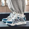 Zapatillas 2024 Autumn Contrast Men Sneakers Flat Bottom Casual Shoe Letter Board Shoe Denim Blue Tennis Shoe Male Shoe Tenis