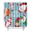 3D Digital Printing Christmas Waterproof Shower Curtain Four-Piece Bathroom Non-Slip Door Mat Bedroom Living Room Floor Mat Carpet