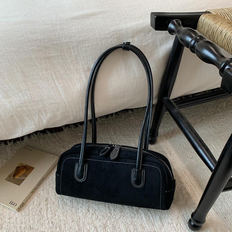 Retro Baguette Bag, Simple Pillow Bag, Simple Underarm Bag, Fashionable and Casual Single-shoulder Bag for Women