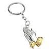 Exquisites Praying Hand Pendant Alloy Prayer Hands Pendant for Key Bags Car Home Decors Adding Touch of Warmth