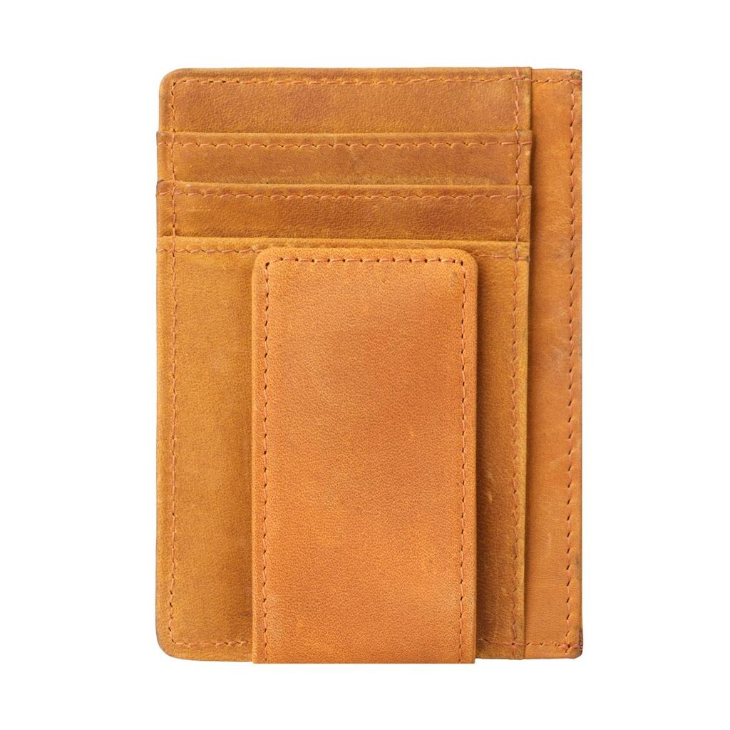 Crazy Horse Leather Zero Wallet Men's Retro Genuine Leather Bull Pickup Bag Cash Banknote USD Clip