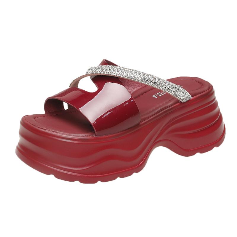 Fashion Summer Women Slippers New 2024 Thick Sole Dad Shoes Casual High Platform Slides Leisure Outside Flip-Flops Sneakers Woman 7.5CM