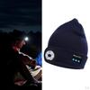 for Men Sports , Rechargeable Outdoor Hiking Flashlight Hat with Speaker Gifts Lovers