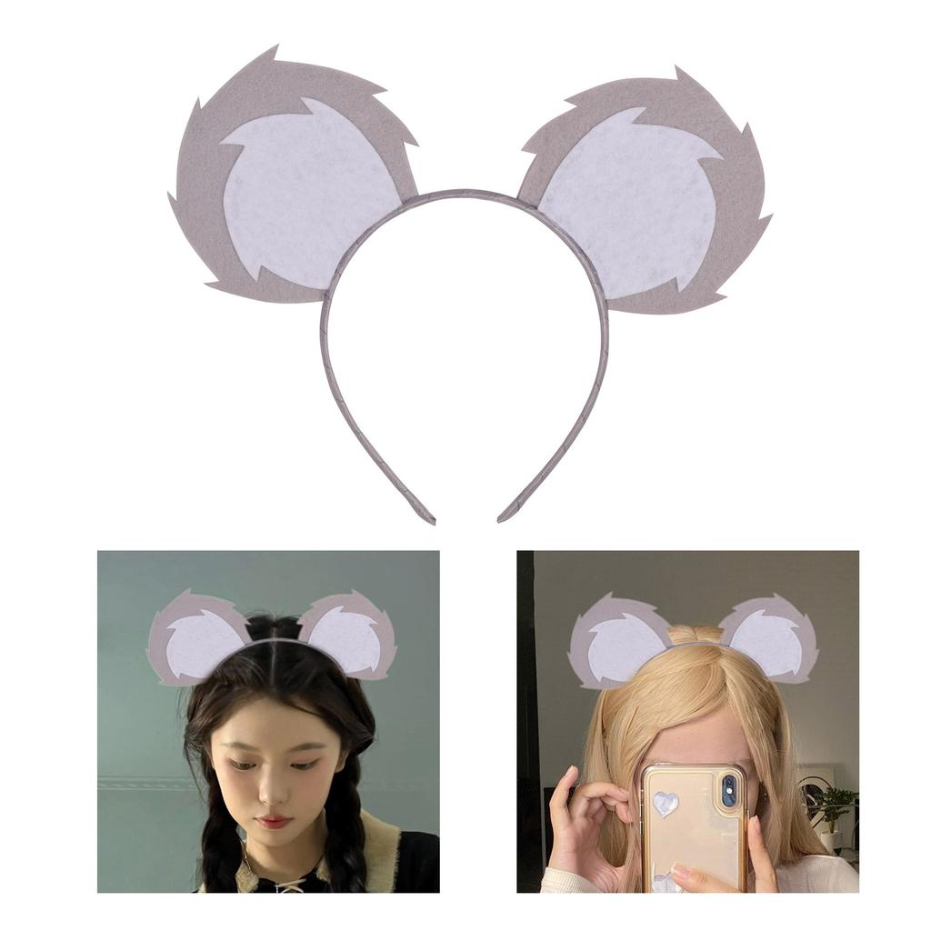 Koala Hairbands Festive Photo Props Halloween Ear Headbands Party Headpiece Fun Headbands for Music Festivals