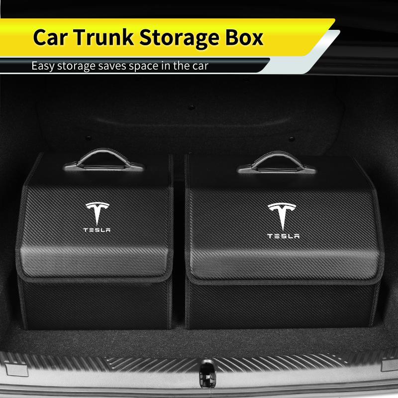 Car Valve Trunk Storage Box Organizer Foldable Stowing Tidying Container Bag For Tesla Model 3 Y S X 2021 Roadster Cybertruck