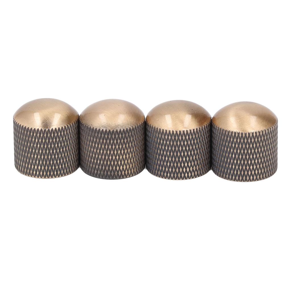 4Pcs Electric Guitar Knob Metal Volume Tone Control Dome Guitar Knob Replacement 6mm 0.24in