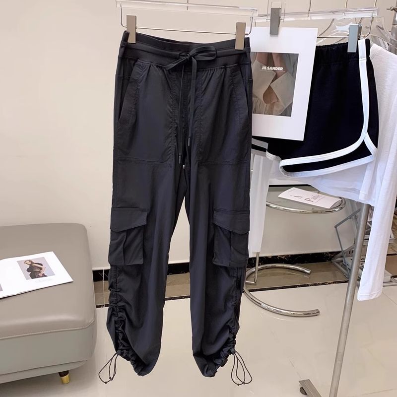 

Lu Same Style Overalls Women s 2025 New Lightweight Quick-Drying Fitness Pants Multi-Pocket Wide-Leg Workwear Parka Casual Pants Graphite Gray L [57.50 kg-62.50 kg]]
