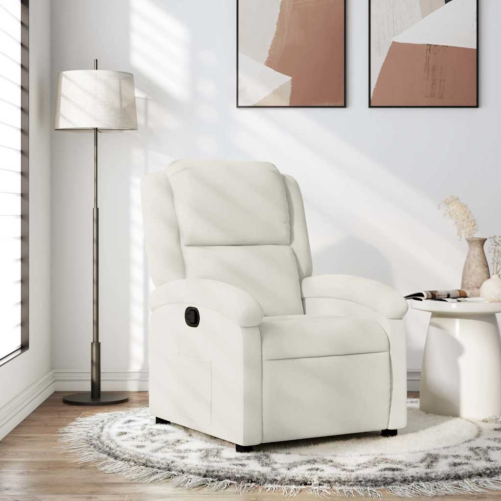 vidaXL Relaxsessel Creme Samt