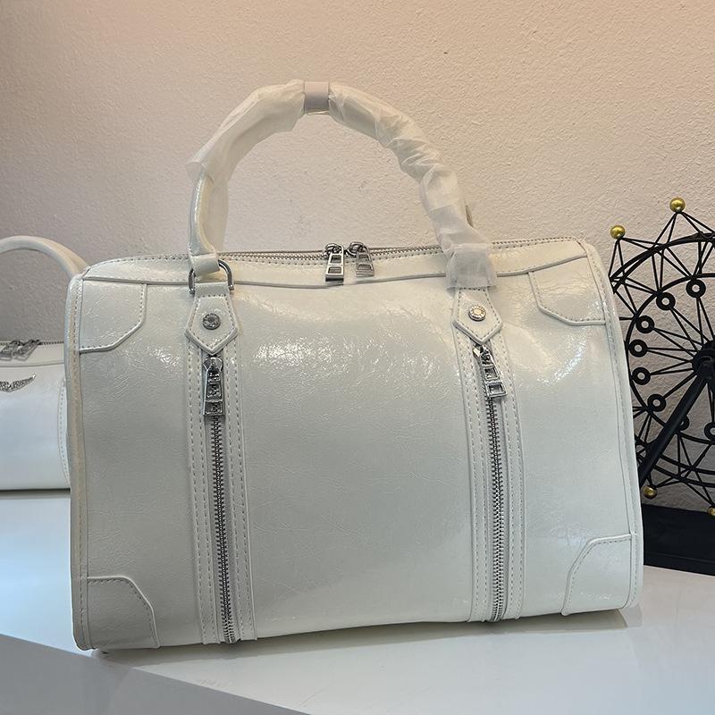 Francouzská Crossbody taška přes rameno Všestranná dámská polštářová taška Boston Velká kapacita Taška s hroty z vrbového proutí